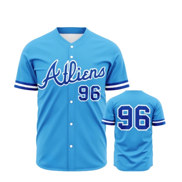 ATLiens Outkast Andre 3k Atlanta Braves Powder Blue Jersey FULLY SUBLIMATED - Picture 10 of 15